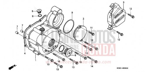 PANNEAU CARTER-MOTEUR G. XLR125RW de 1998